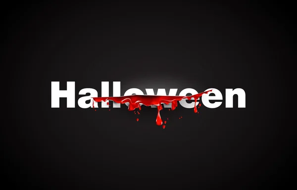 Halloween. text řez s šablonou krev. Černé pozadí — Stockový vektor