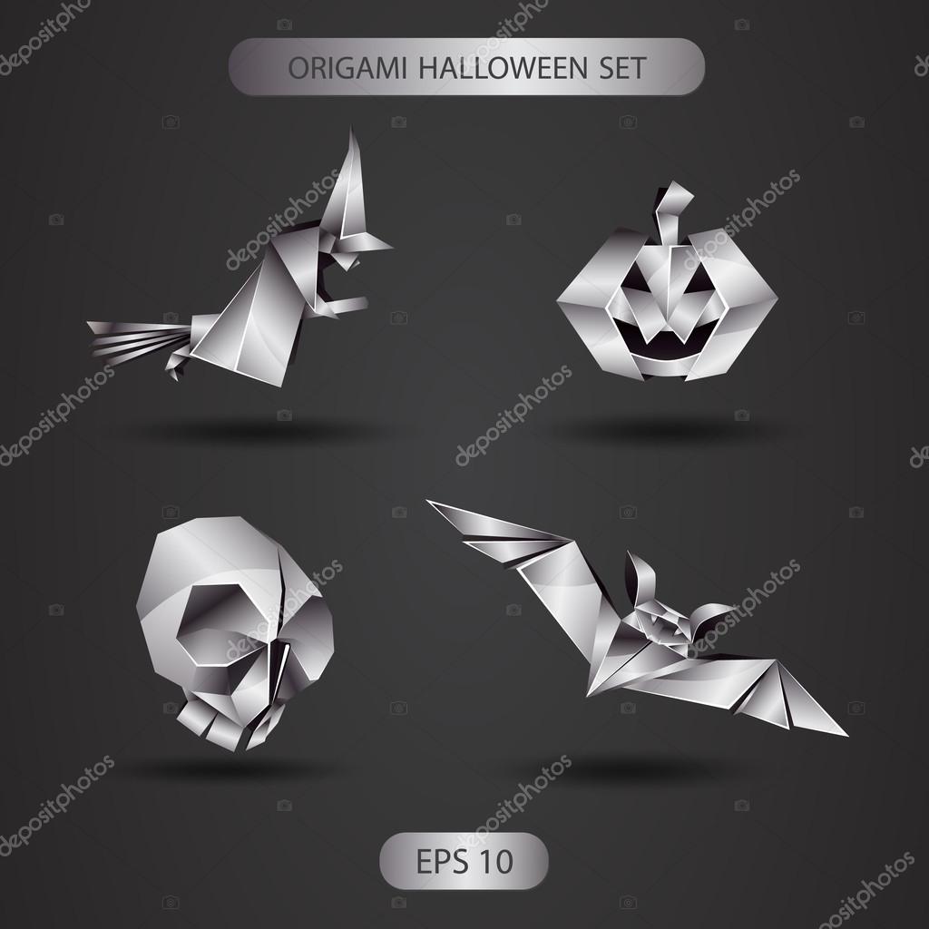 Witch, skull, pumpkin, bat
