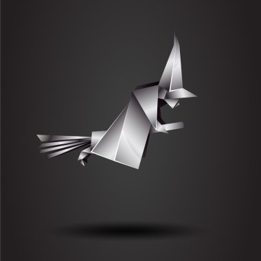 vektör origami krom cadı