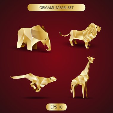 Altın origami safari seti