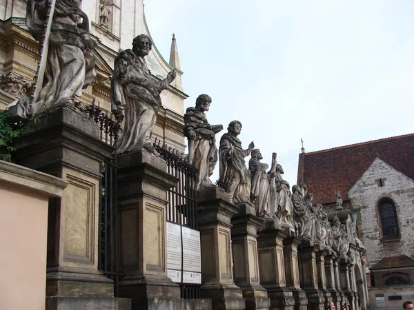 Stone baroque statues, Cracow, Poland — Stock Photo, Image