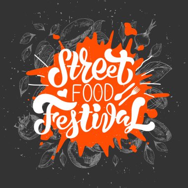 Sokak yemeği festivali, yemek afişi