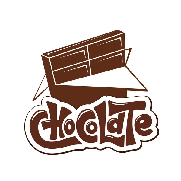 Uno stile moderno di logo al cioccolato per il marchio legato al cioccolato — Vettoriale Stock