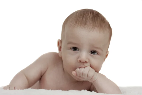 Baby on a white background — Stock Photo, Image