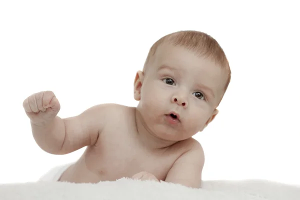 Baby on a white background — Stock Photo, Image