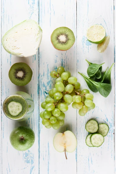 Collage di frutta e verdura Foto Stock
