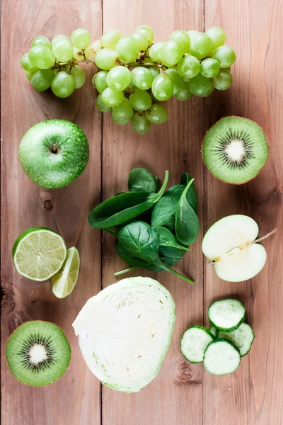Collage di frutta e verdura Fotografia Stock