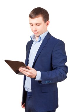 Tablet Bilgisayarlı İşadamı