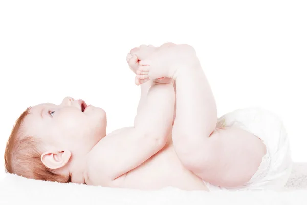 Baby on a white background — Stock Photo, Image