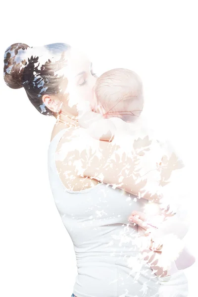 Mom hugging baby — Stock Photo, Image