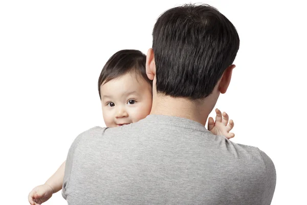 Bambino sulla spalla — Foto Stock