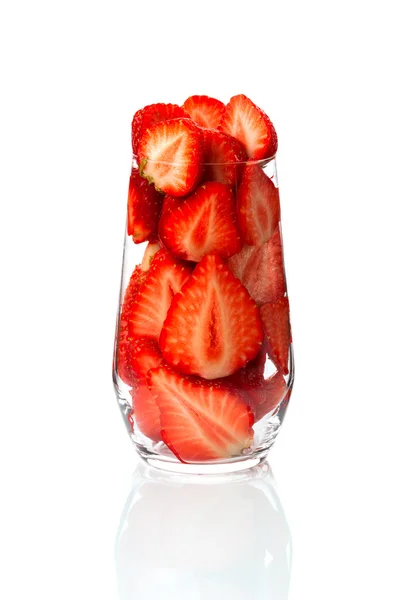 Strawberries in a glass — Stock Photo, Image