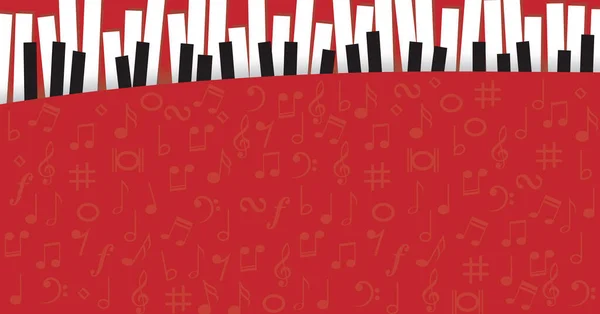 Världens Pianodag Tangentbordsnycklar Musiknoter Personalsymboler För Musikvågor Flat Nyckel Stav — Stockfoto