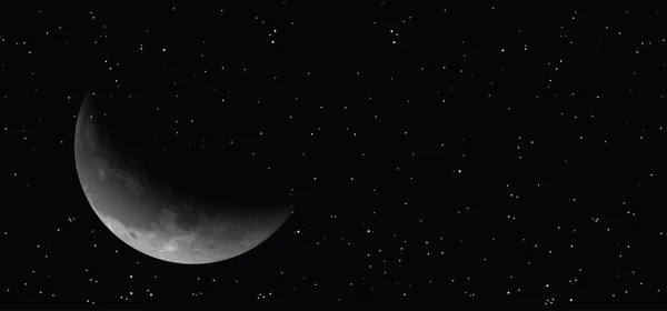 Night starry sky. Half, full waxing moon Equinox planet Earth day. Crescent gibbous means. Vector moonlight, evening astrology symbol or icon Phases solar eclipse. Big moon in ful