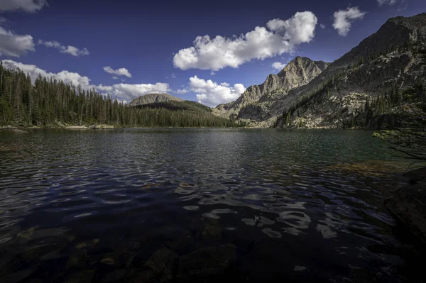 Ondulação Água Lago Nanita Lago Alpino Alta Elevação Cercado Por — Fotografia de Stock