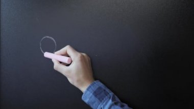 Kadın artı kadın eşittir karatahtaya yazılmış aşk. El çizimi kadınsı semboller. Feminizm