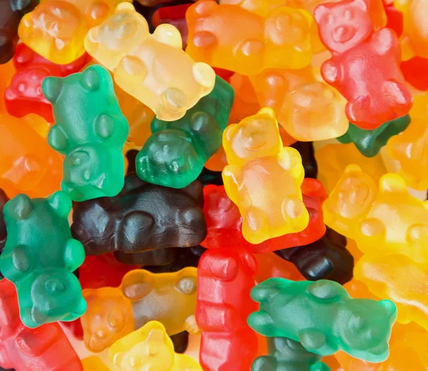 Gummy ursos série fundo textura close-up — Fotografia de Stock