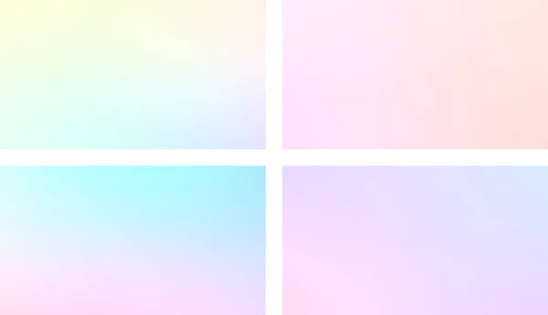 Ensemble Décors Gradient Lumineux Avec Transitions Douces Pour Les Projets — Image vectorielle