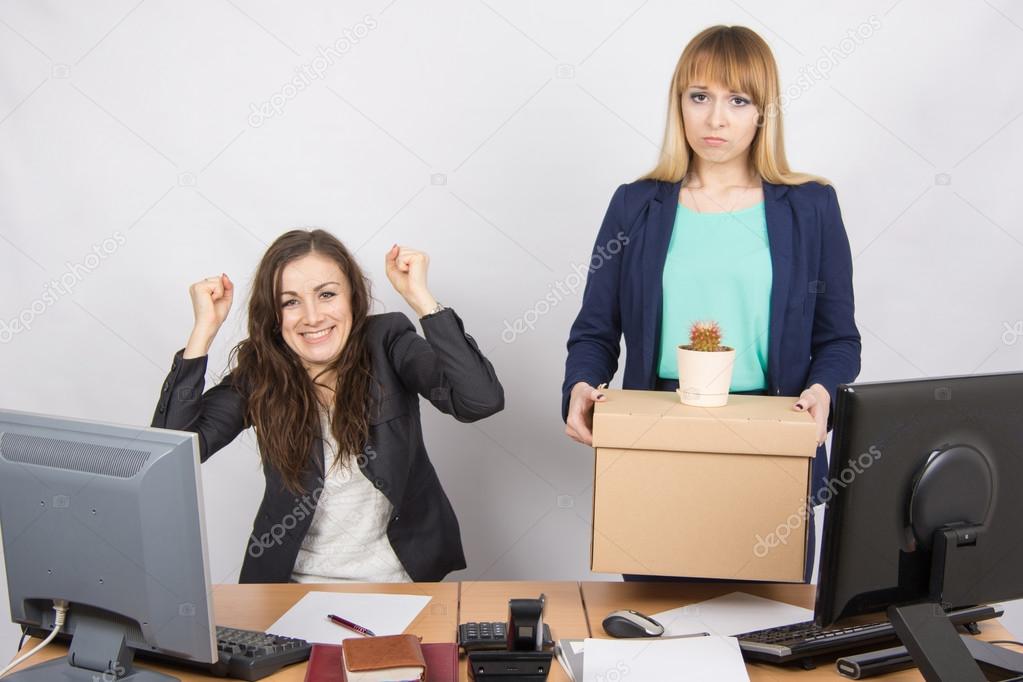 Office worker rejoices that fired colleague
