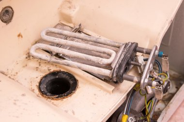 Çamaşır makinesi ölçekte ısıtma elemanı