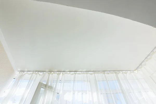 Растяжной Потолок Застекленной Лоджии Многоквартирном Доме — стоковое фото
