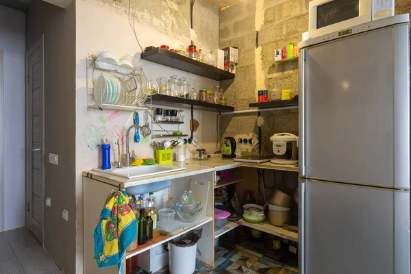 Cocina Temporal Los Locales Renovados Del Nuevo Edificio — Foto de Stock