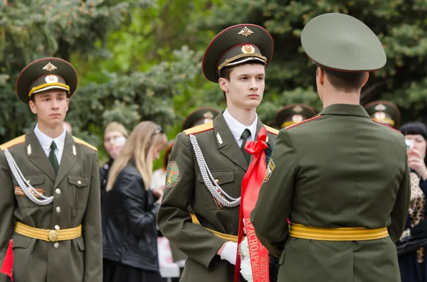 Cadetti giovane guardia in onore — Foto Stock