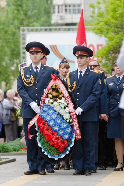 Collective correcting colony 29 at a gala event in honor 70th anniversary of victory — Stock Photo, Image