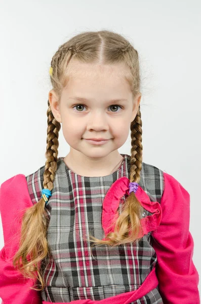 Ritratto di una ragazza di quattro anni — Foto Stock