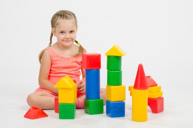 child playing with blocks