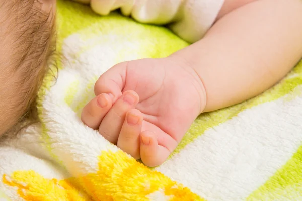 Close-up of palm sleeping baby — Stock Photo, Image