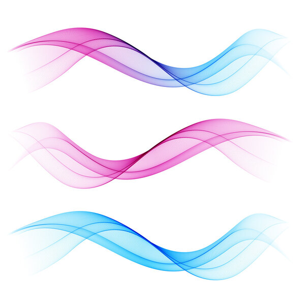 Set of blend abstract wave