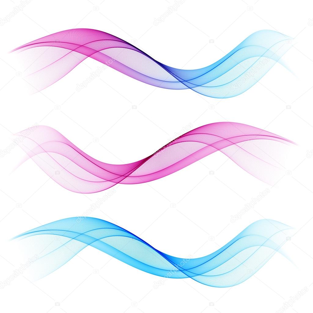 Set of blend abstract wave Stock Vector Image by ©marigold_88