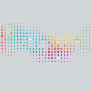 Vektör yarım ton noktaları.