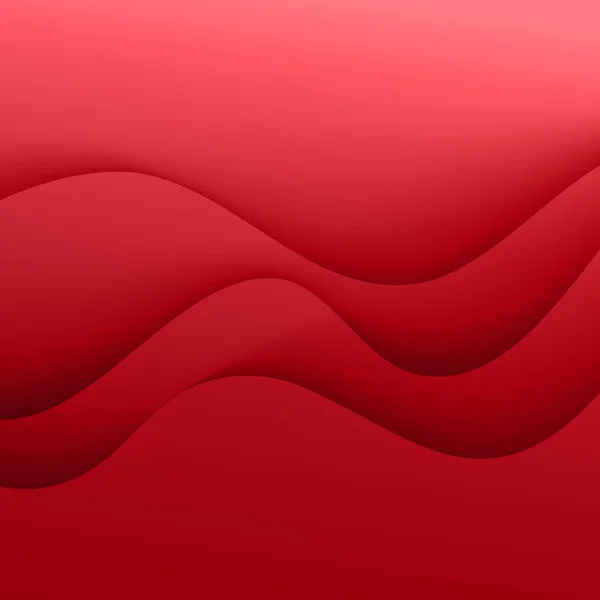 Plantilla de vector rojo Fondo abstracto con curvas líneas y sombra. Para folleto, folleto, folleto, diseño de sitios web — Archivo Imágenes Vectoriales