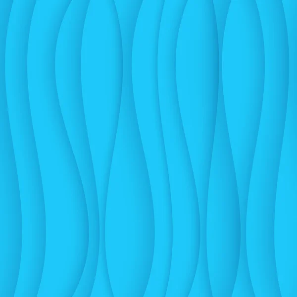 シームレスな波のパターン。曲線を含む図形の背景。通常の青いテクスチャ — ストックベクタ