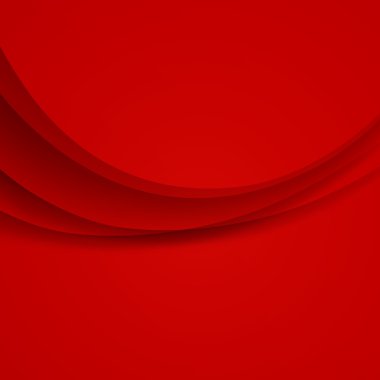 Eğri çizgiler ve gölge ile şablon arka plan kırmızı vektör. El ilanı, broşür, kitapçık, Web sitesi tasarımı