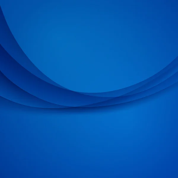 Modèle vectoriel bleu Fond abstrait avec lignes courbes et ombre. Pour flyer, brochure, livret, conception de sites Web — Image vectorielle