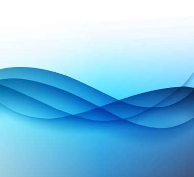 Mavi renk dalga tasarım öğesi.