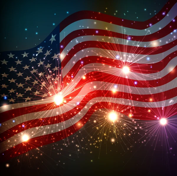 Fireworks background for 4th of July — Stock Photo, Image
