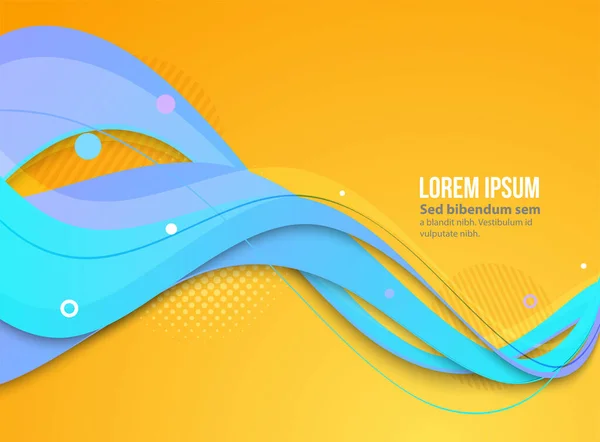 Moderne kleurrijke flow poster. Wave Liquid vorm kleur verf. Eenvoudige lijnen. Art design voor uw ontwerpproject. — Stockvector