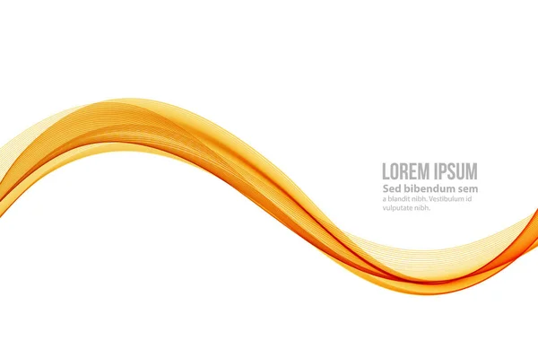 Vector oranje abstract golf design element. Rooklijnen — Stockvector