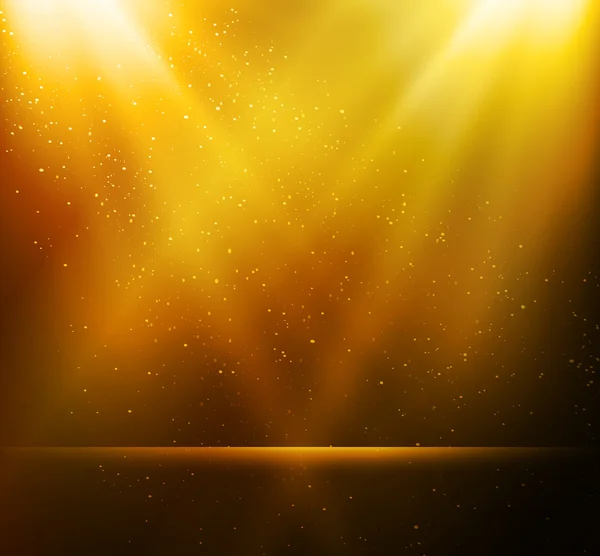 Fondo de luz oro mágico abstracto — Vector de stock