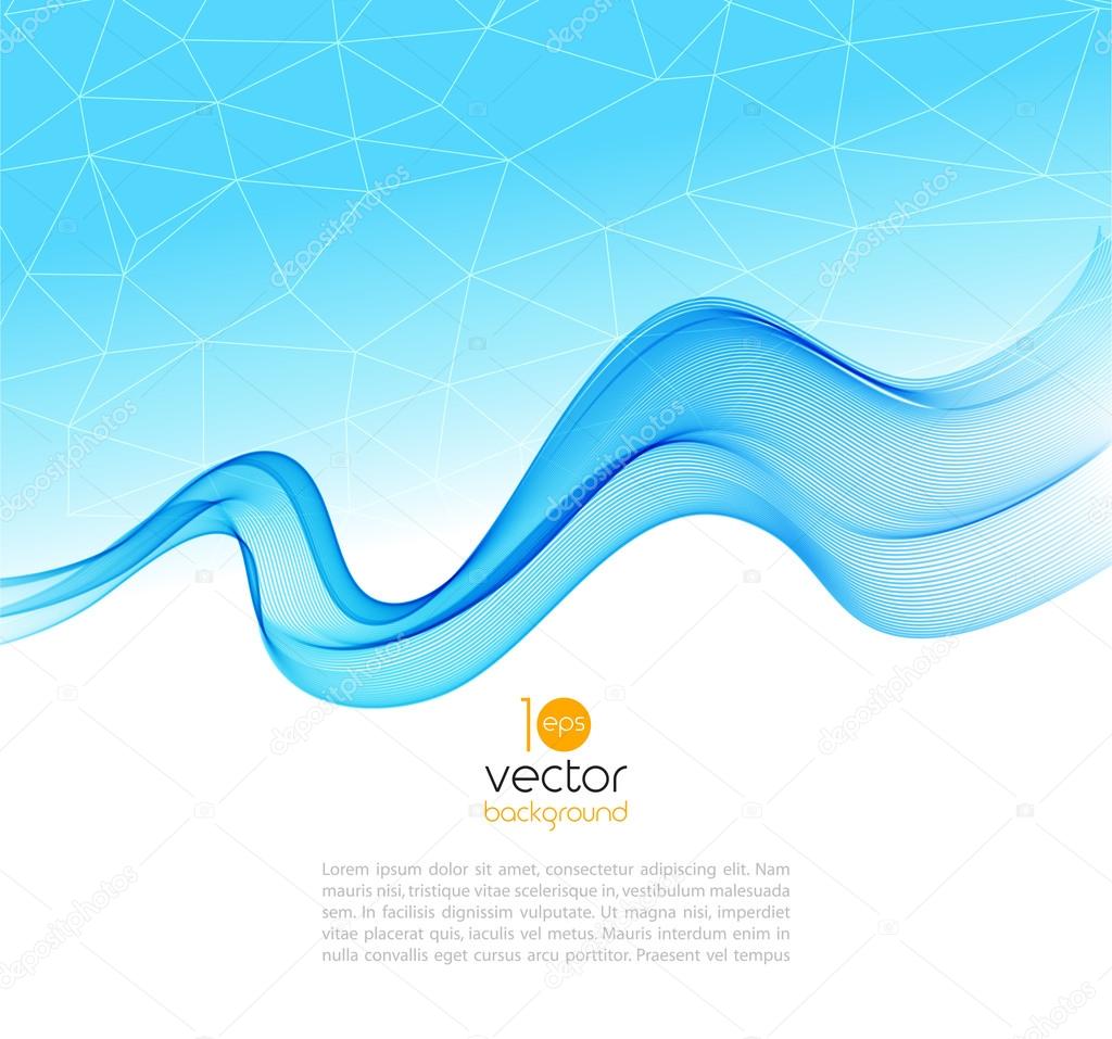 Abstract colorful transparent wave background