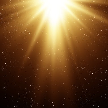 Abstract magic gold light background