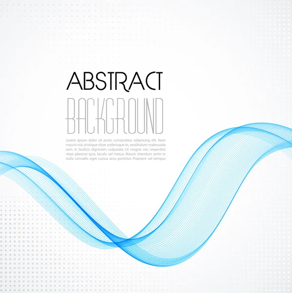 Abstrakt Blå transparent wave bakgrund — Stock vektor