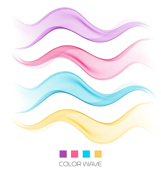 Abstrato elemento de design de onda colorido — Vetor de Stock