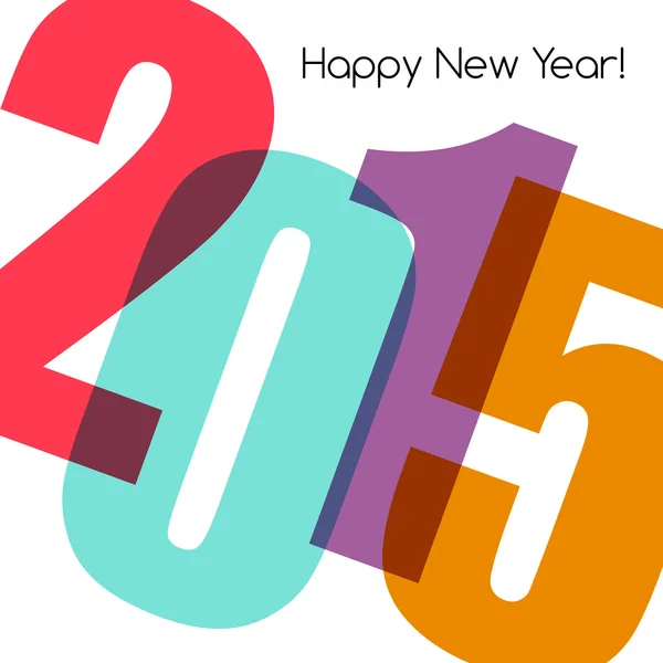 Feliz año nuevo saludo con número — Archivo Imágenes Vectoriales