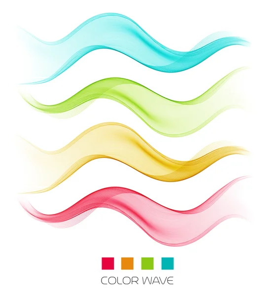 Elemento de diseño de onda colorido abstracto — Archivo Imágenes Vectoriales