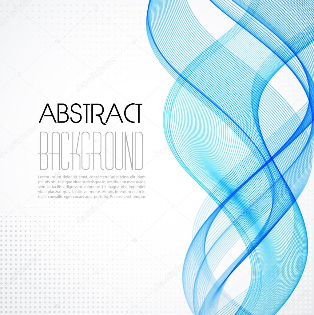 Abstract blue transparent wave background